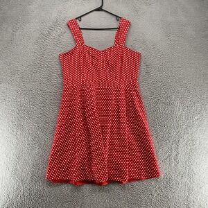 City Chic Dress Womens Large/20 Polka Dot Pinup Sweetheart Sundress Retro